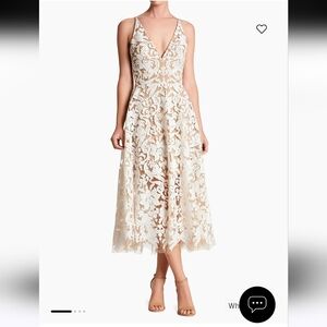 Dress the Population Blair Sleeveless Sequin Lace Midi Dress - NWT